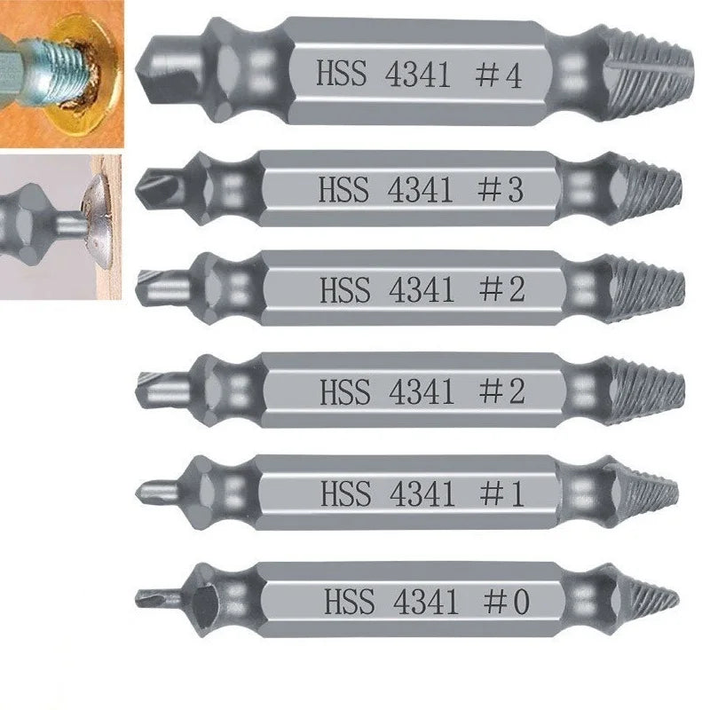 Screw Extractor Set – Stripped & Broken Bolt Remover HSS Peaceful Pleasures Health and Wellness