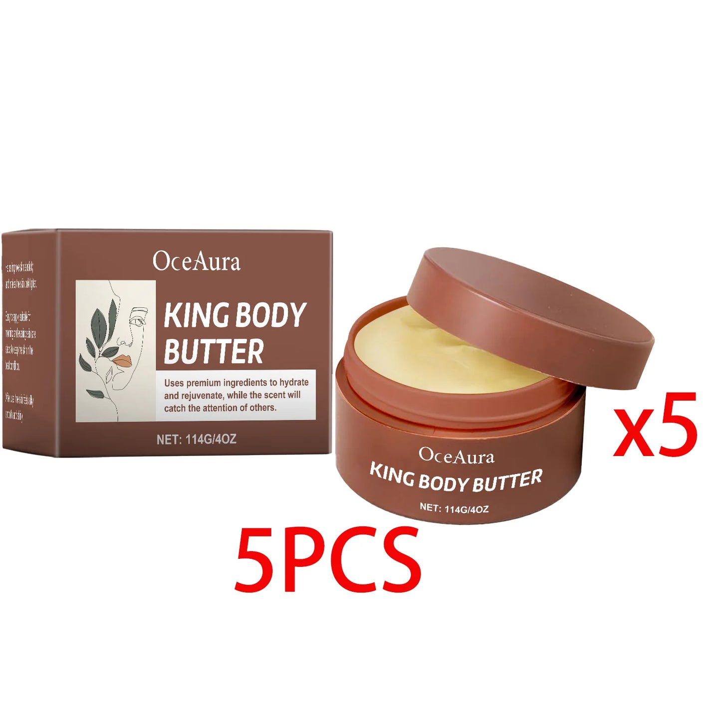 OceAura Shea Butter Body Cream – Deep Moisturizer 114g