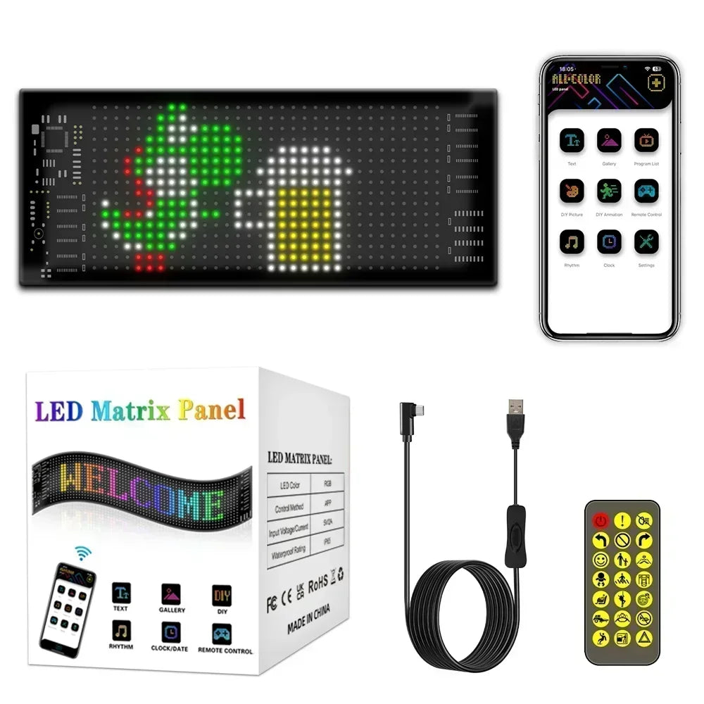 Programmable RGB LED Matrix Sign – Scrolling Text & Animation