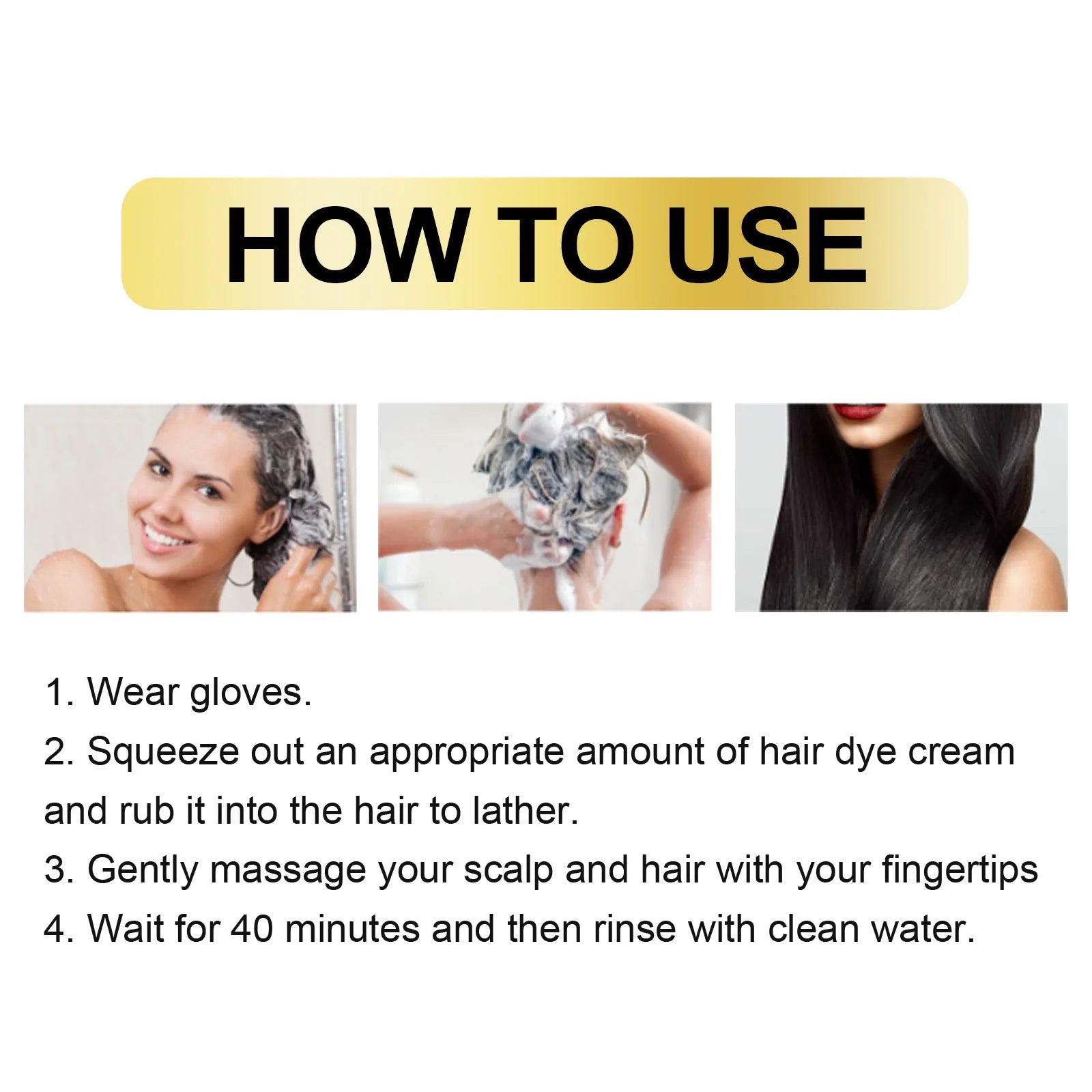 EELHOE Natural Plant Hair Dye Shampoo Foam, 10 Pcs/Box Hair Dye Peaceful Pleasures Health and Wellness