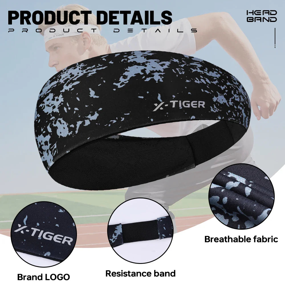 X-TIGER Sports Sweatband Headband – Cycling, Running & Gym