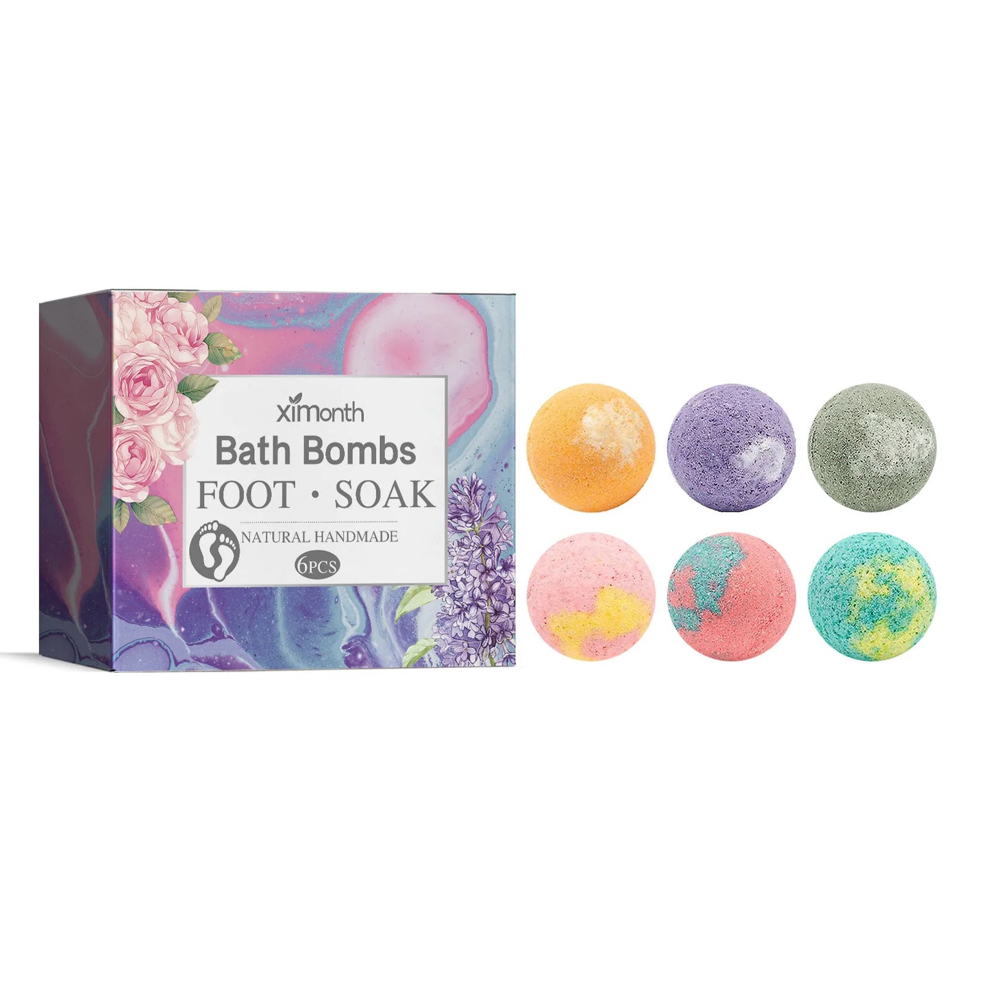 Lavender Foot Bath Bombs – Deep Moisturizing SPA Soak | 6–12 pcs