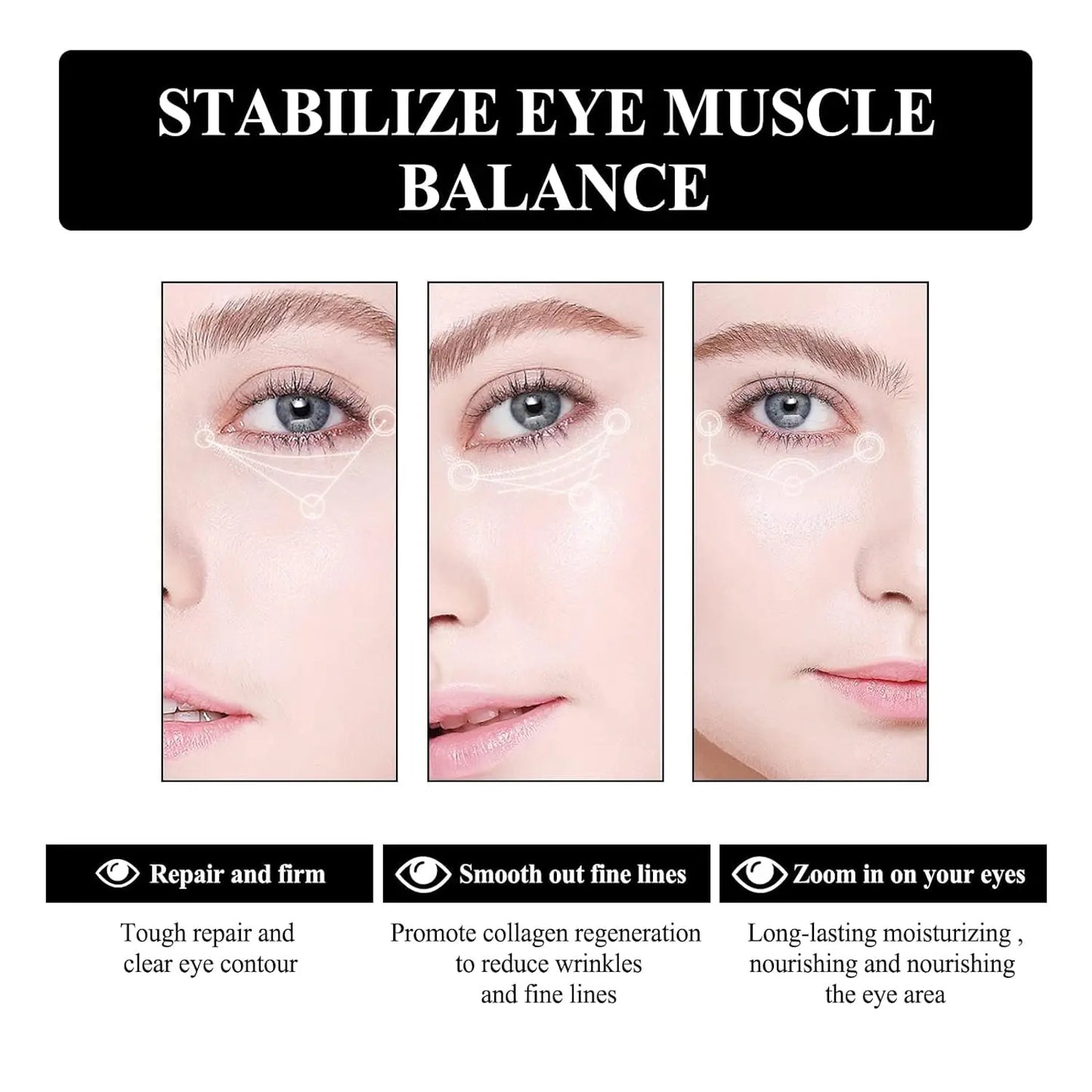 2Pcs Verfons 30G Snake Venom Peptide Eye Cream Smoothes Fine Lines And Dark Eye Cream Instant Removal Of Eye Bags Cream Peaceful Pleasures Health and Wellness