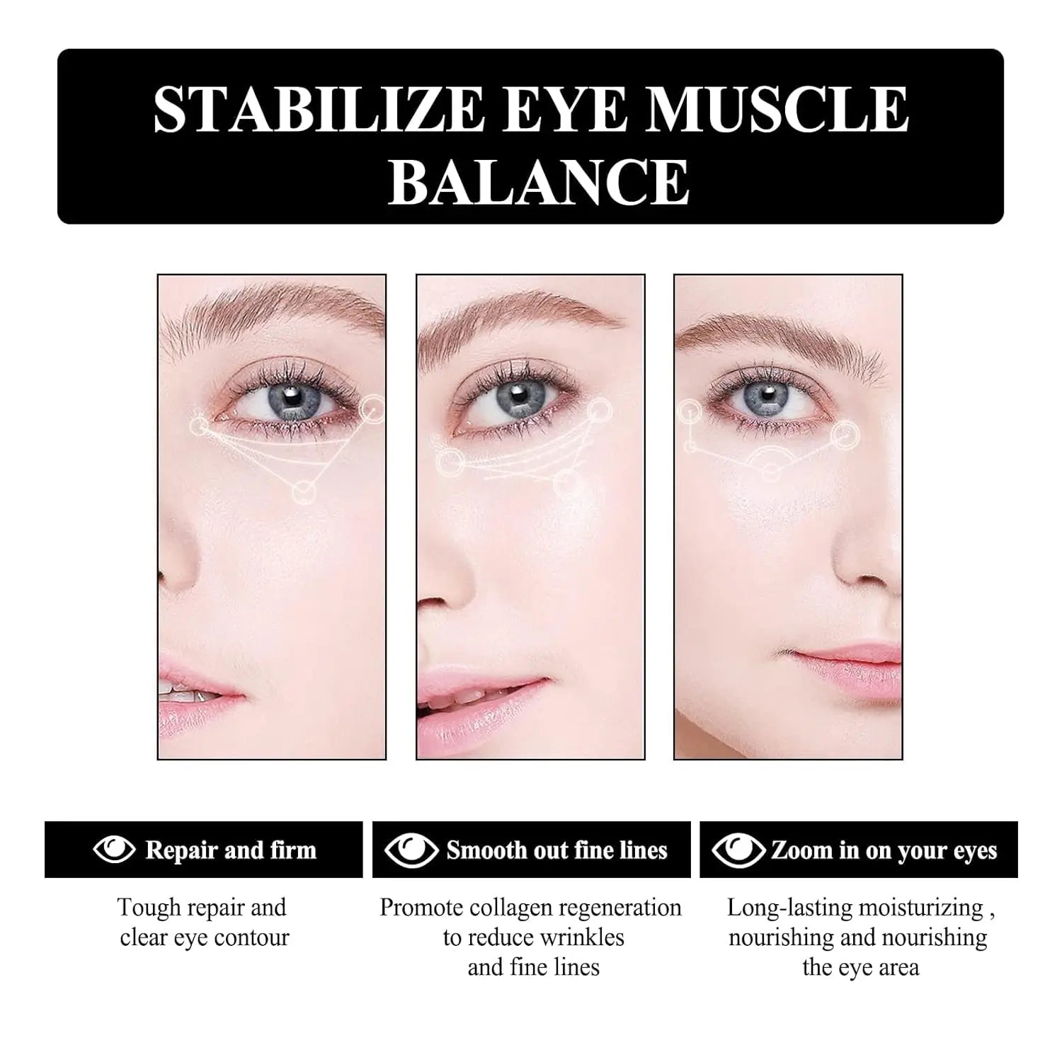 2Pcs Verfons 30G Snake Venom Peptide Eye Cream Smoothes Fine Lines And Dark Eye Cream Instant Removal Of Eye Bags Cream Peaceful Pleasures Health and Wellness