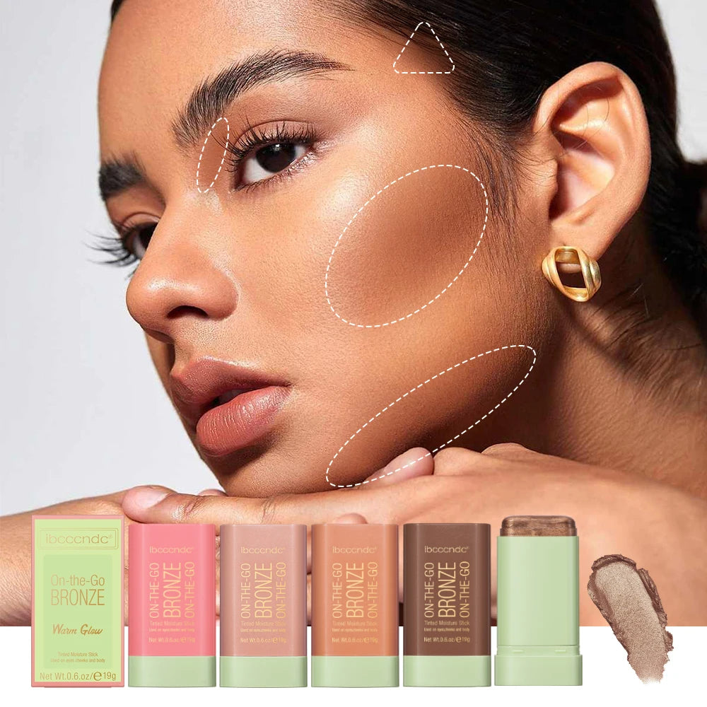 Multi-function Blush Stick Face Makeup Waterproof Easy Color Rouge Blusher Cream Contour Rendering Brightening Contour Makeup Peaceful Pleasures Health and Wellness