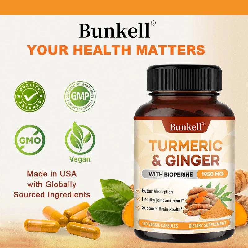 Turmeric Curcumin Ginger Supplement for Joint Comfort Peaceful Pleasures Health and Wellness