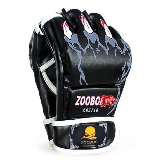 MMA Gloves Half-Finger for Men/Women for UFC Boxing Training Muay Thai Sparring Punching Bag Sanda Professional Fighting Mitts Peaceful Pleasures Health and Wellness Black