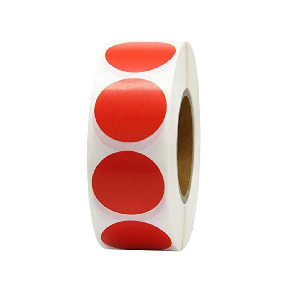 Pink Green 1 Inch 500 Pcs /Roll Stationery Round Dot Labels Stickers Color Labels Stickers Chroma Label Stickers Mark stickers Peaceful Pleasures Health and Wellness red