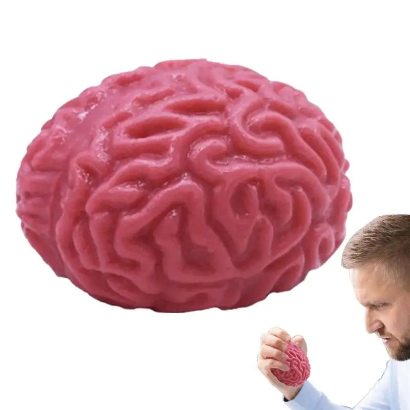 1Pcs Novelty Squishy Brain Toy Squeezable Fun Toys Relieve Stress Ball Cute Toy Cartoon Squeeze Nostress Toy Halloween Gifts Peaceful Pleasures Health and Wellness