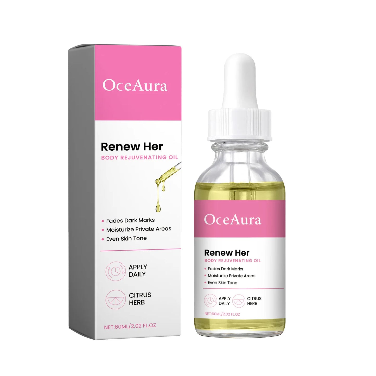 OceAura Body Brightening Oil – Deep Moisturizing Skin Care 60ml