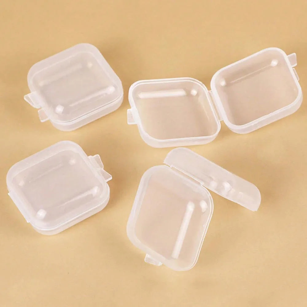Mini Transparent Plastic Bead Storage Boxes | 10/20/50PCS