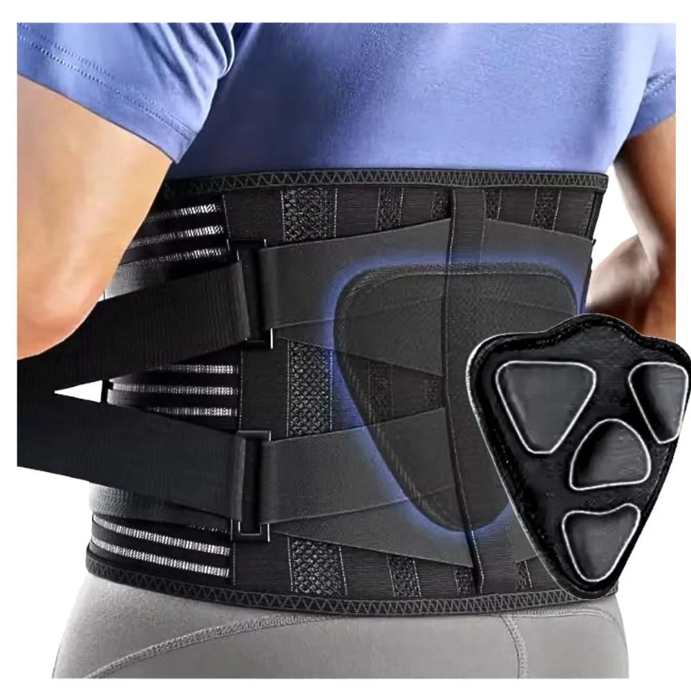 Back Brace for Men & Women - Lower Back Support Belt for Sciatica, Bulging Disc & Pelvic Pain Relief - Adjustable Lumbar Support Peaceful Pleasures Health and Wellness black XL