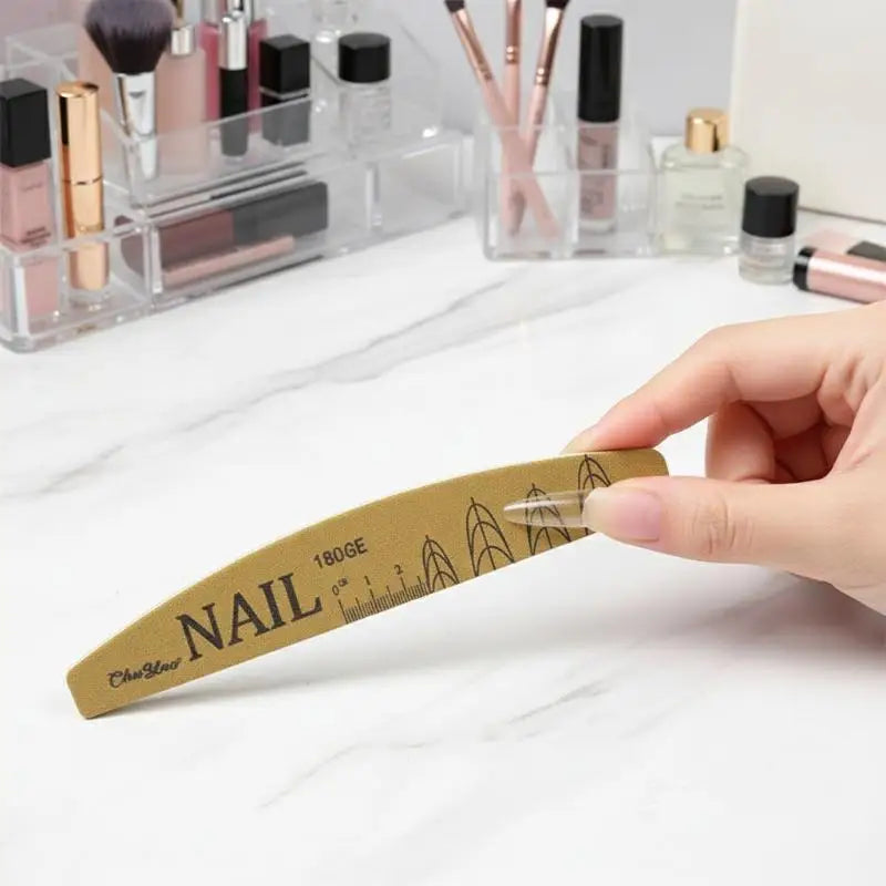 5 Pcs Double-Sided Nail File Set With Scale 100/180 180/240 Grit Washable Ruler Sanding Nail File Durable Nail Sanding Tools Peaceful Pleasures Health and Wellness