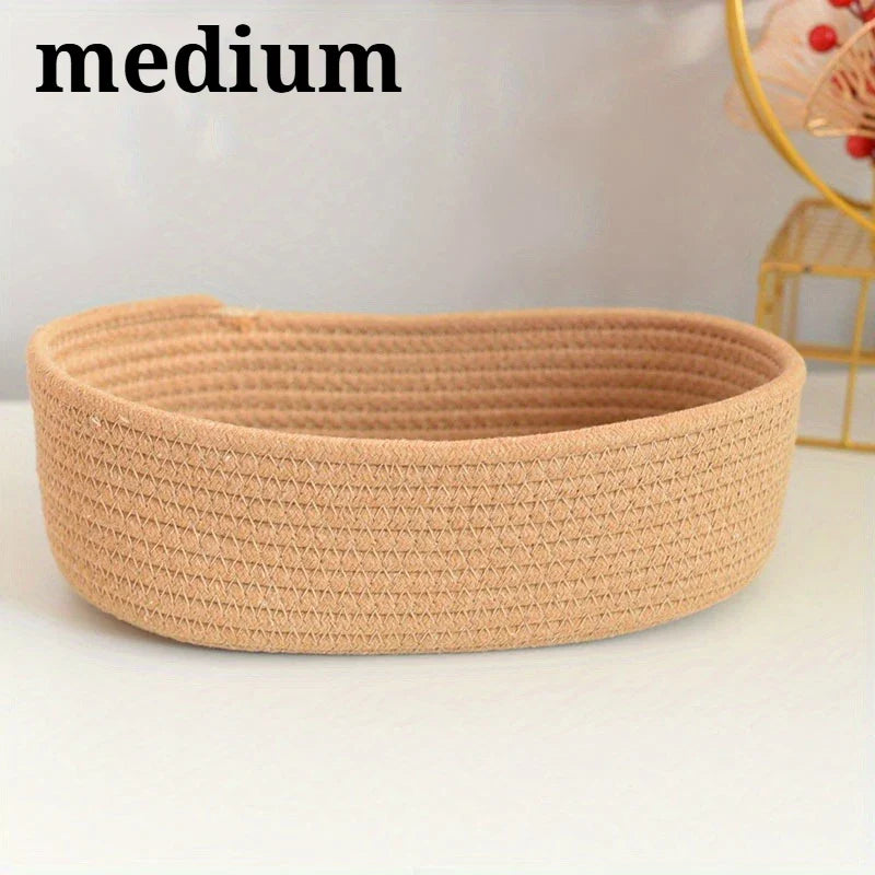 Nordic Hand-Woven Cotton Rope Storage Basket | Toy & Laundry