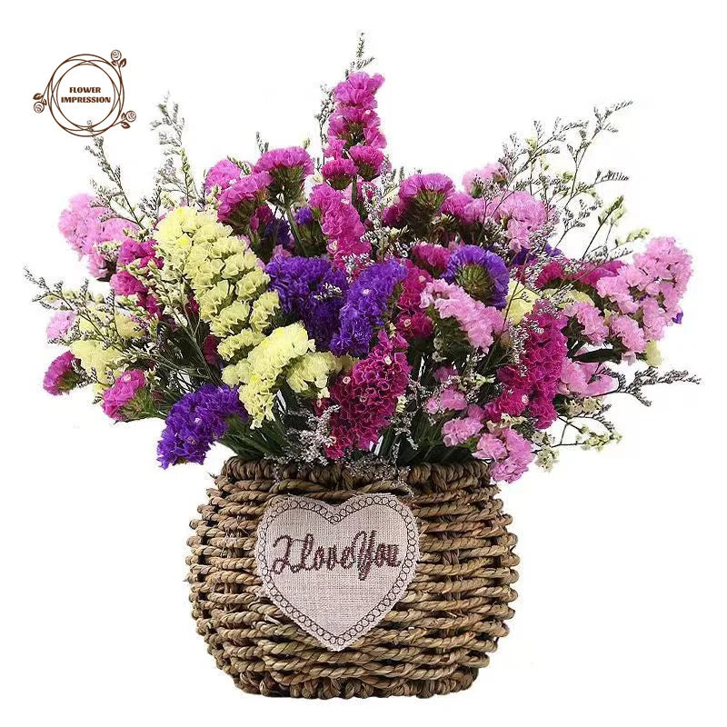 Natural Dried Forget-Me-Not Limonium Bouquet | Boho Home Decor