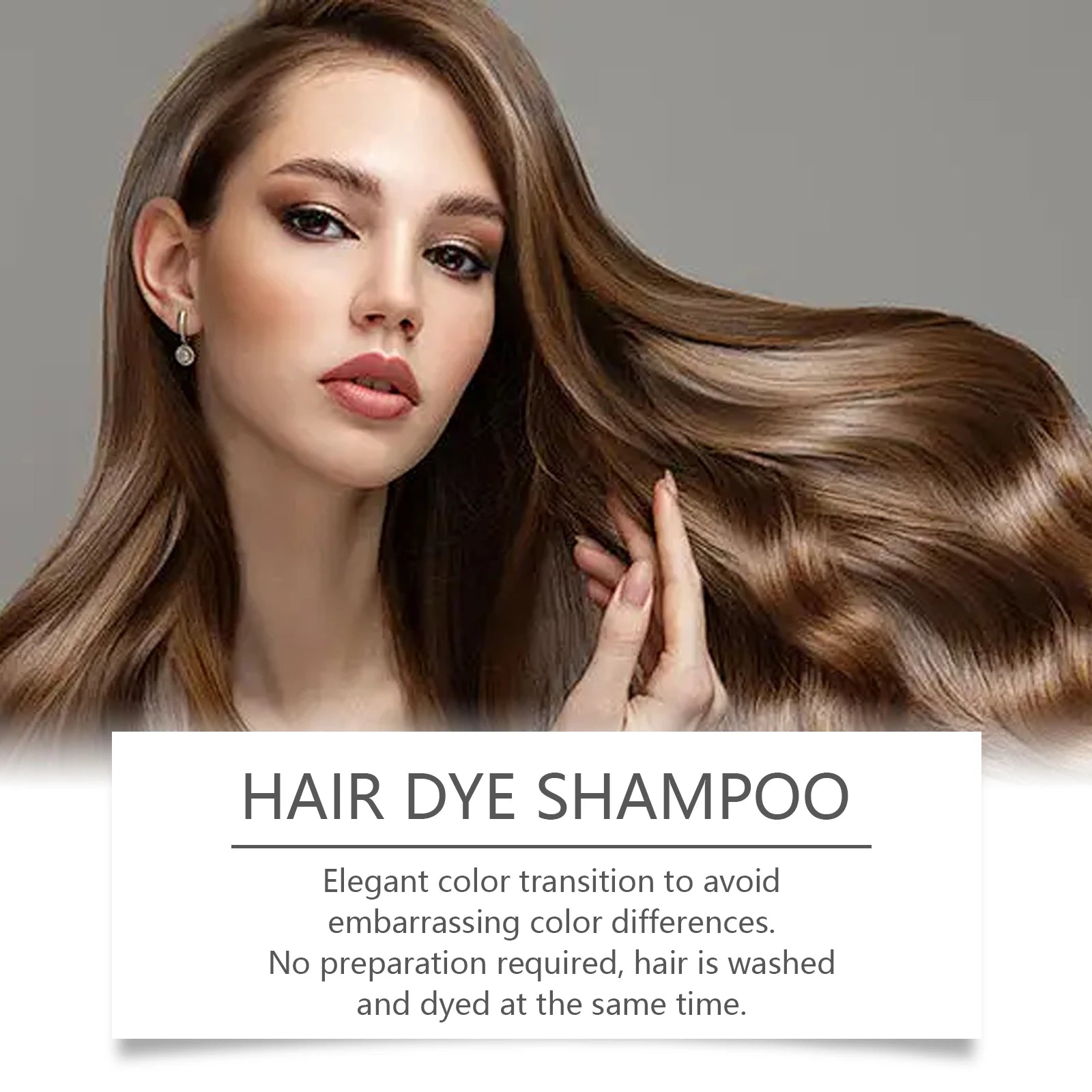 EELHOE Natural Hair Dye Shampoo | Gray & White Coverage, Herbal Formula, 100ml Peaceful Pleasures Health and Wellness