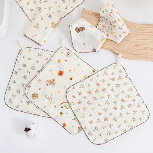Baby Muslin Washcloths – Soft Cotton Square Facecloths & Bibs Baby Muslin Washcloth Peaceful Pleasures Health and Wellness
