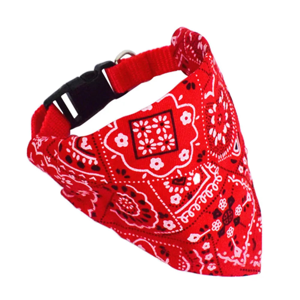Pet Bandana Collar Scarf for Dogs Puppy & Cat Small Medium Large Dogs Adjustable Collars Red Blue Black Pink Stylish Dog Collar Peaceful Pleasures Health and Wellness