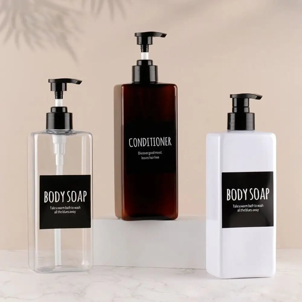 3-Pack 500ml Soap Dispenser Set with Labels | Bathroom