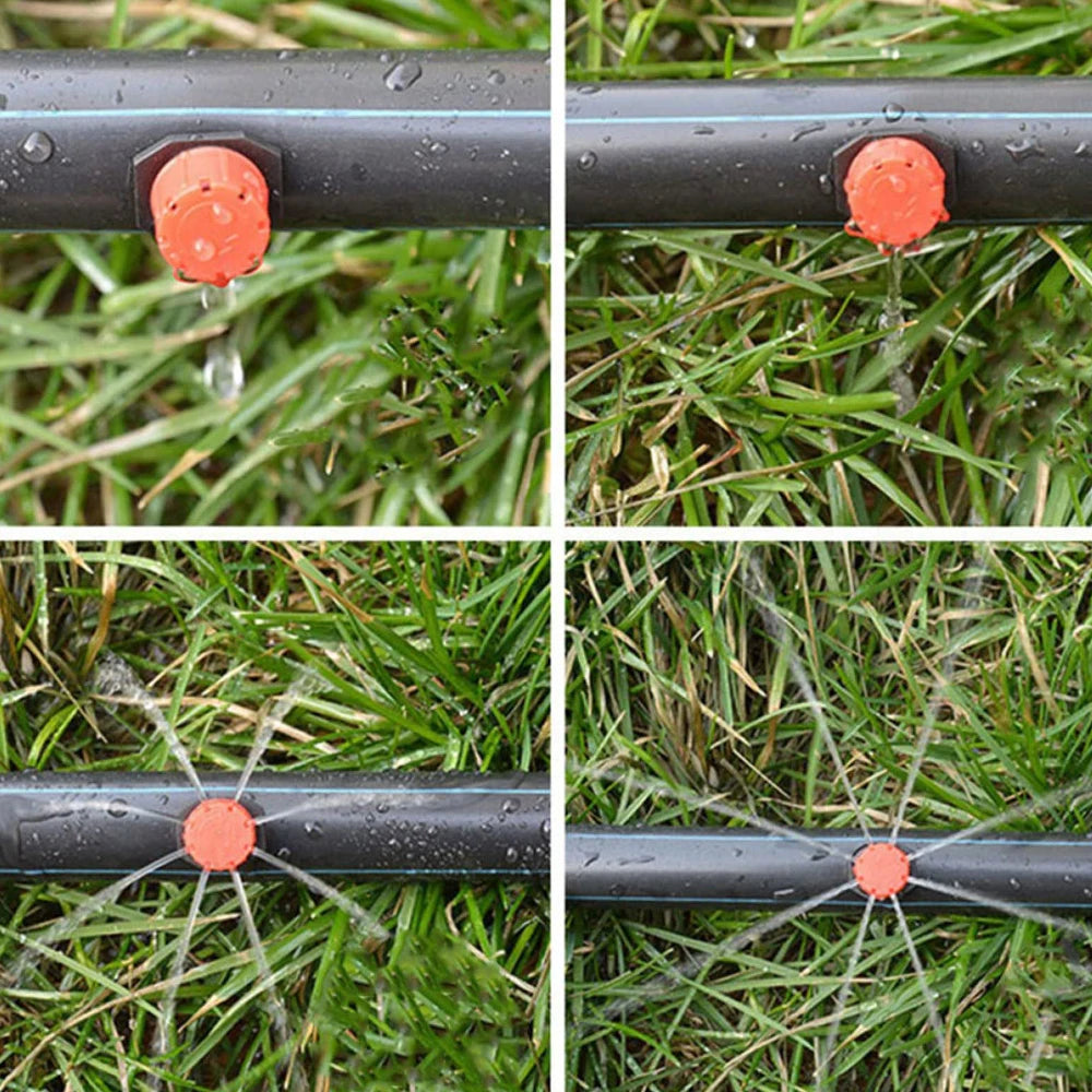 15M-25M Micro Drip Watering Kit Garden DIY Automatic Irrigation System & Adjustable Dripper 4/7'' Hose for Greenhouse Peaceful Pleasures Health and Wellness