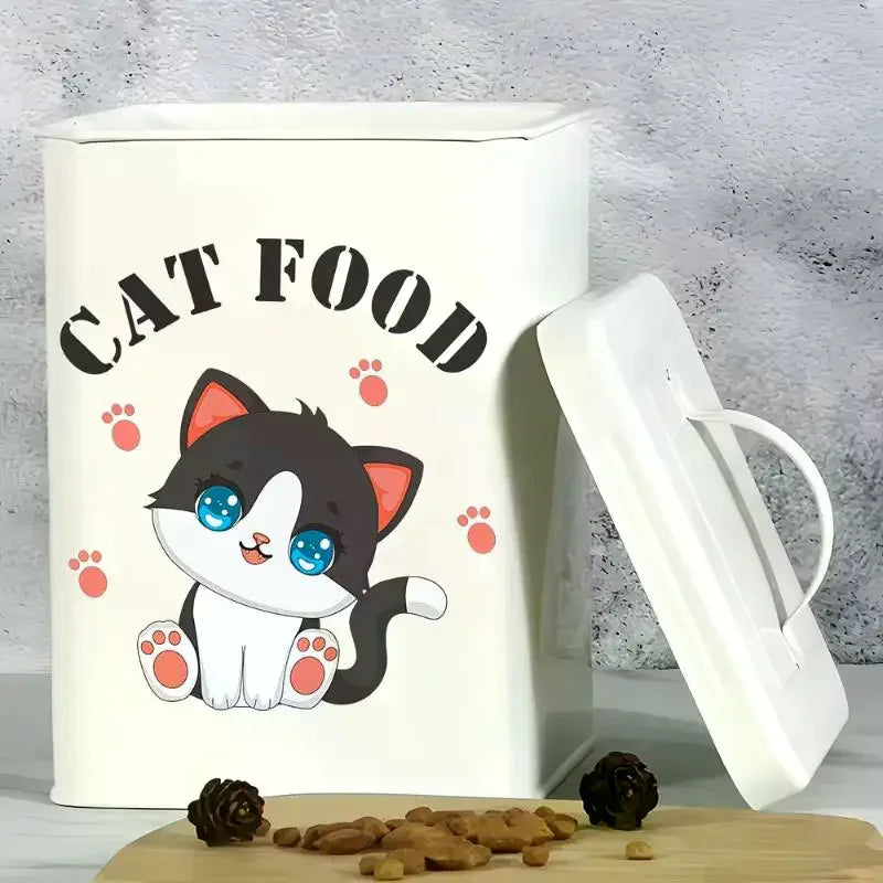 Waterproof Cat & Dog Food Container Sticker PVC Decal