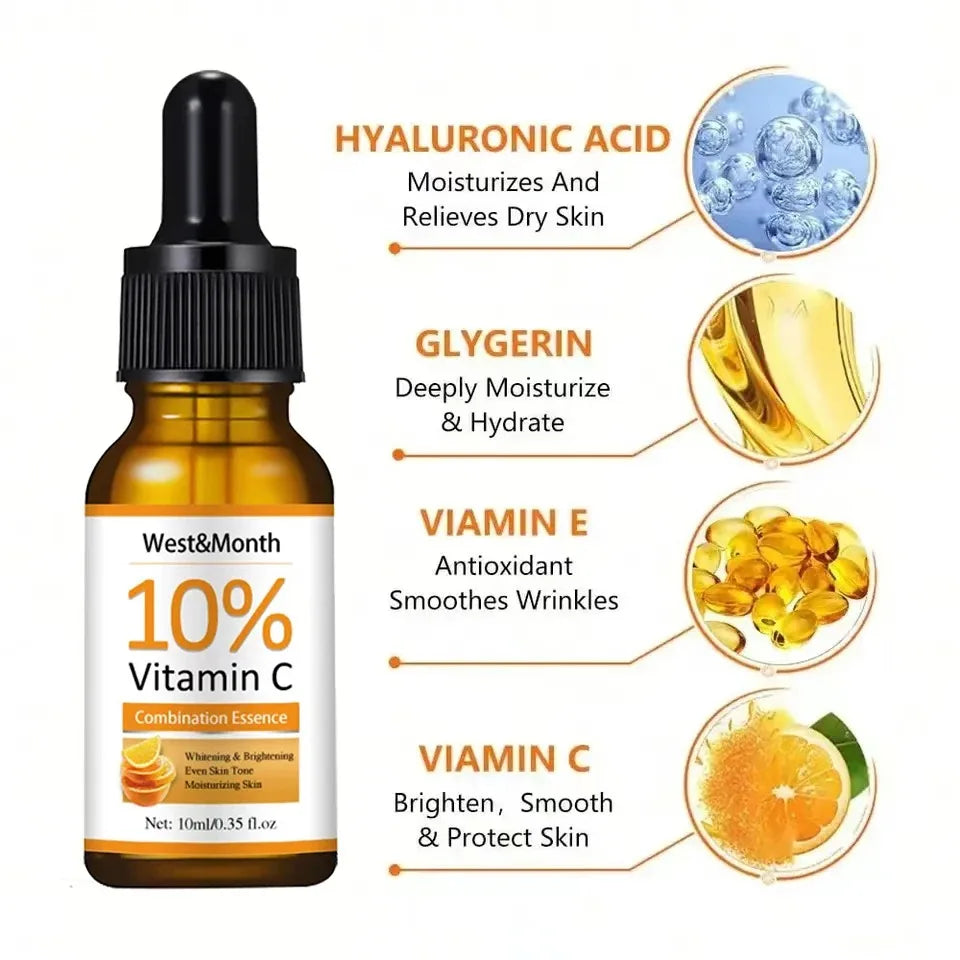 Vitamin C & Hyaluronic Acid Face Serum – Dark Spot & Brightening Peaceful Pleasures Health and Wellness
