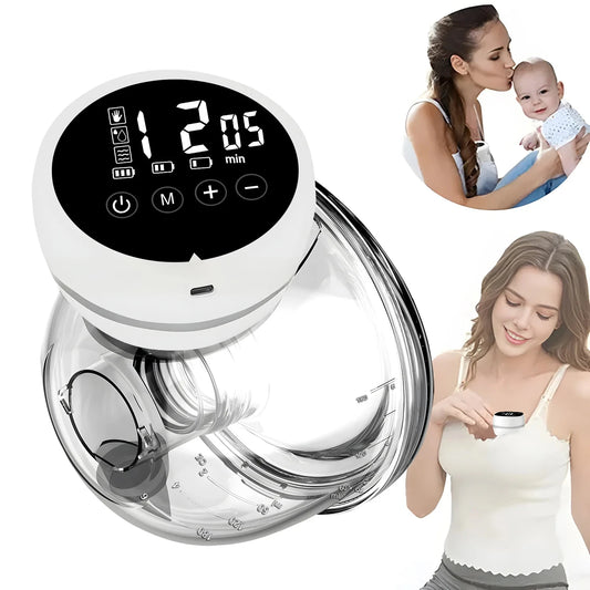Wearable Electric Breast Pump Painless Double-Sided, Fully Automatic, Hands-Free Breast Collector for Breastfeeding Peaceful Pleasures Health and Wellness
