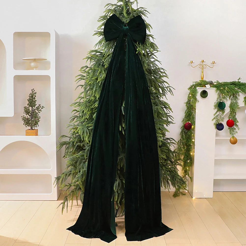 Extra Large Red Velvet Christmas Tree Topper Bow | 200cm