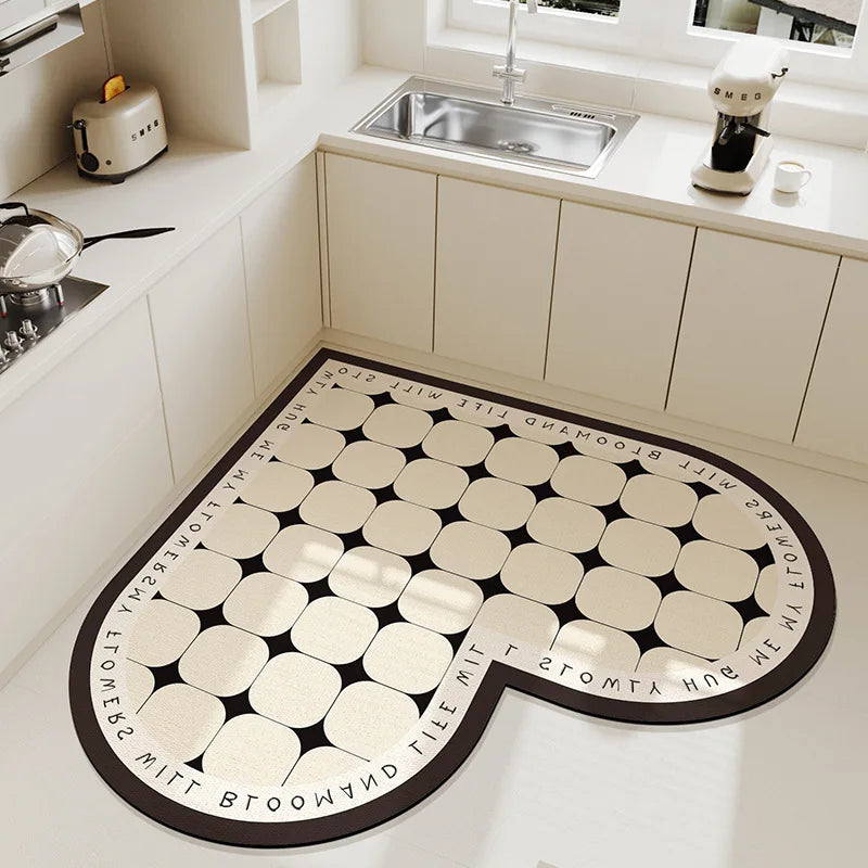 Diatom Mud Bath & Kitchen Floor Mat – Anti-Slip, Super Absorbent