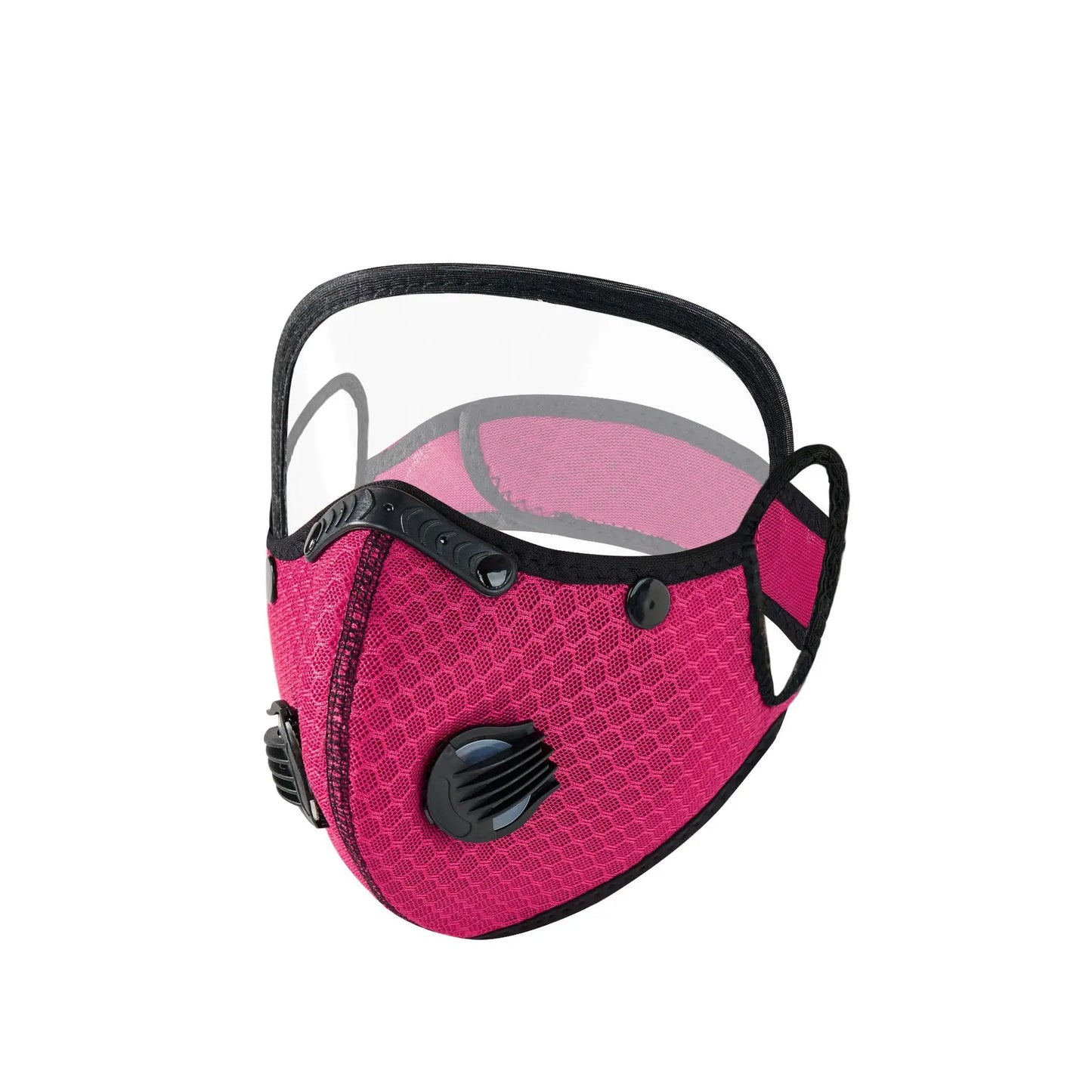 New Cycling Face Mask with Filter Goggles Dust Mask Sport Washable Reusable Facemask for men Bandana Actived Carbon Filters Peaceful Pleasures Health and Wellness rose red