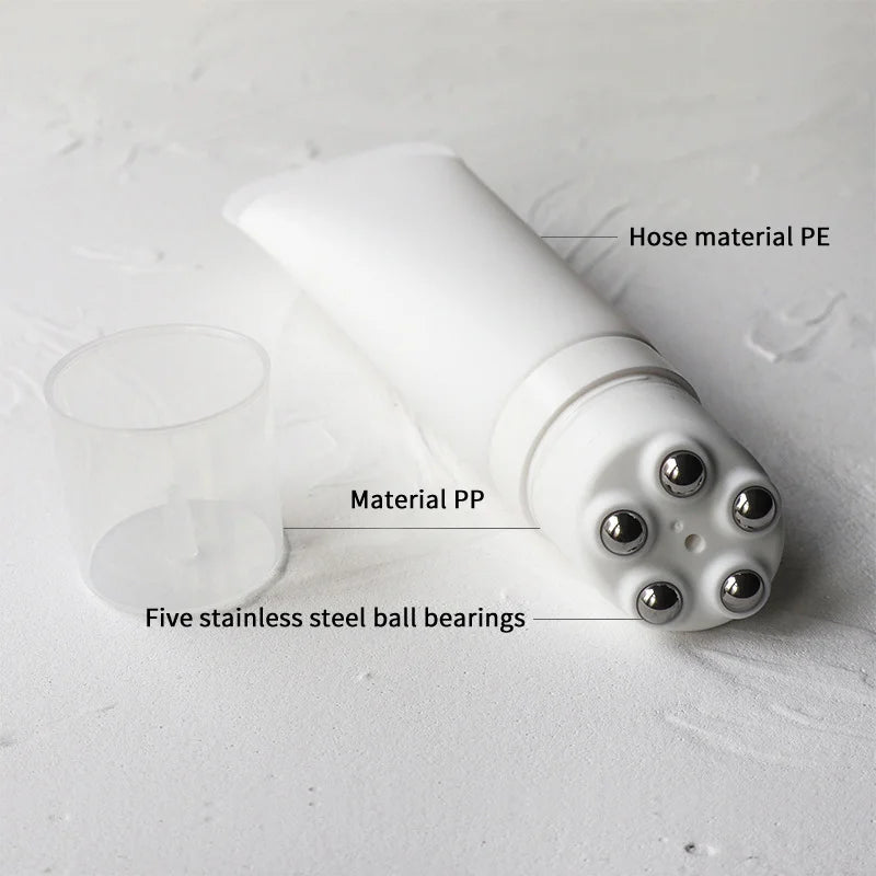 100g Lotion Tube with Steel Ball Massage Cap | Refillable