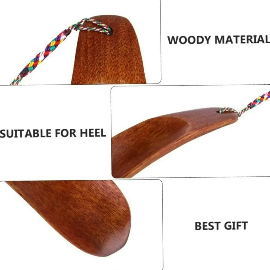 Portable Wooden Mini Shoe Horn – Lightweight Travel Shoe Lifter
