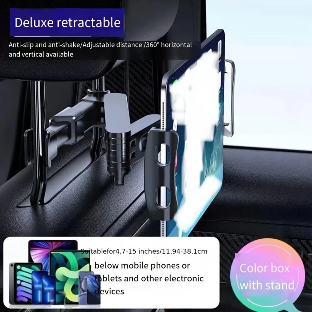 Car Headrest Phone Tablet Holder | Universal 4–11" Mount