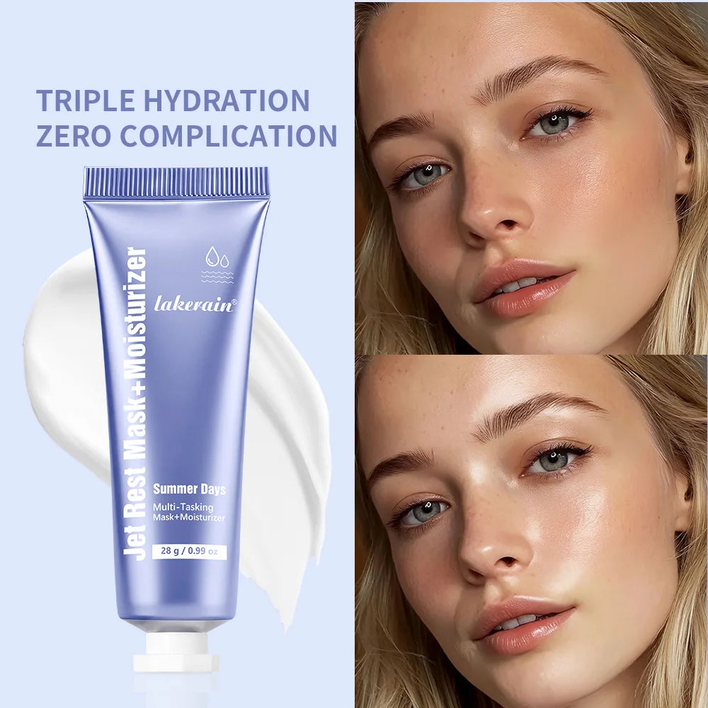 Jet Lag Mask Moisturizer Firm Reduce Lines and Pores Hydrating Nourishing Face Mask with Antioxidants Brightens Even Skin Care Peaceful Pleasures Health and Wellness