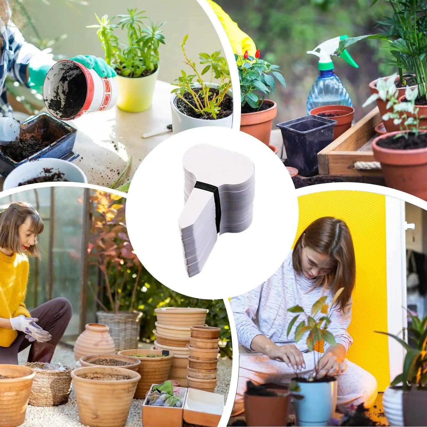 100 Pcs Waterproof PVC Garden Plant Labels & Tags