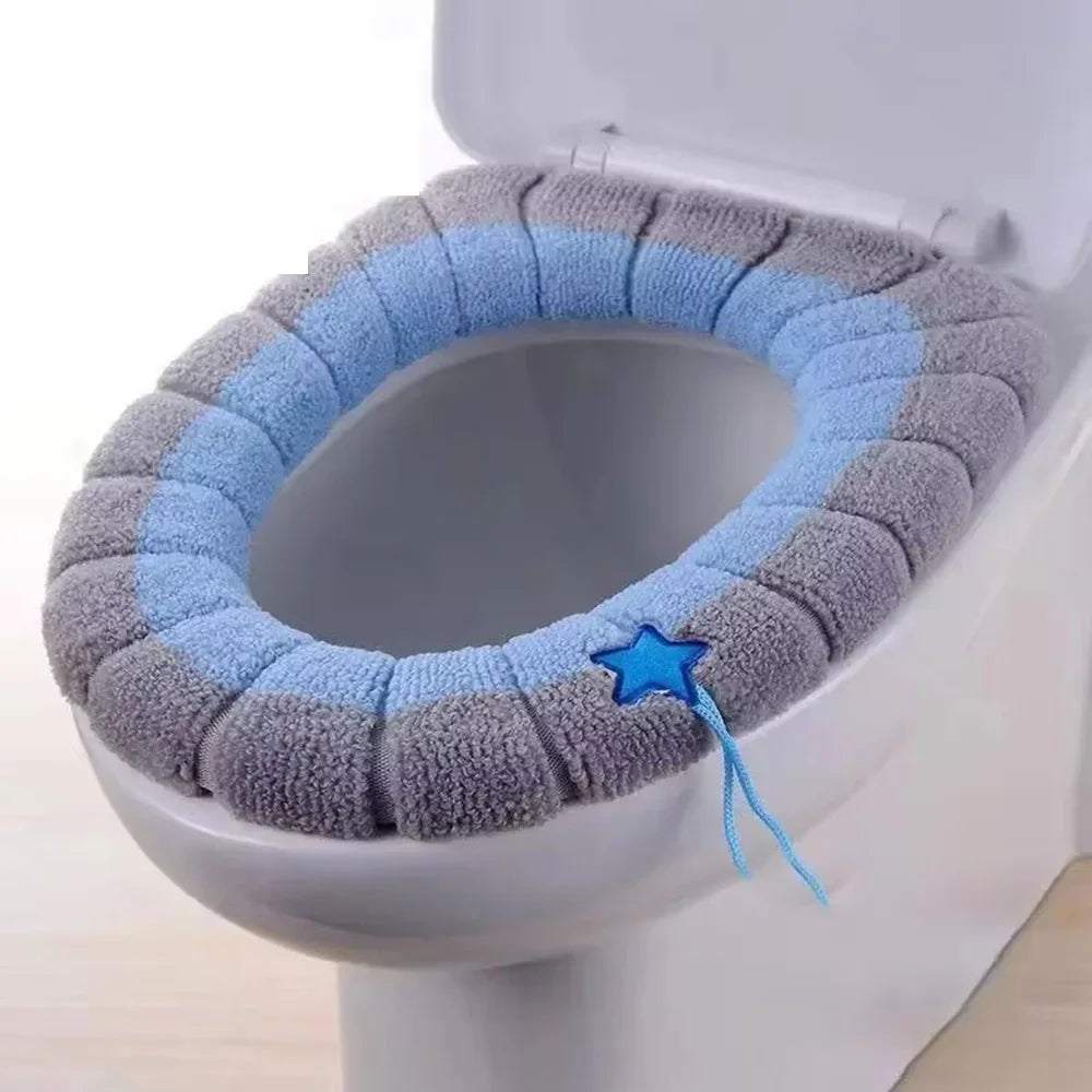Toilet Seat Cushion Thick Seat Cover Seasonal Universal Household Toilet Seat Toilet Seat Gasket Knitted Toilet Seat Cushion New Peaceful Pleasures Health and Wellness