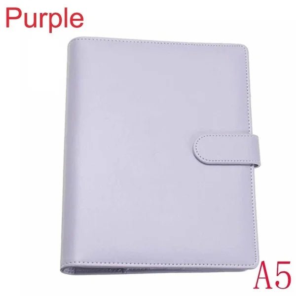 Vintage Refillable Notebook File Folder Notepad Cover Leather Ring
