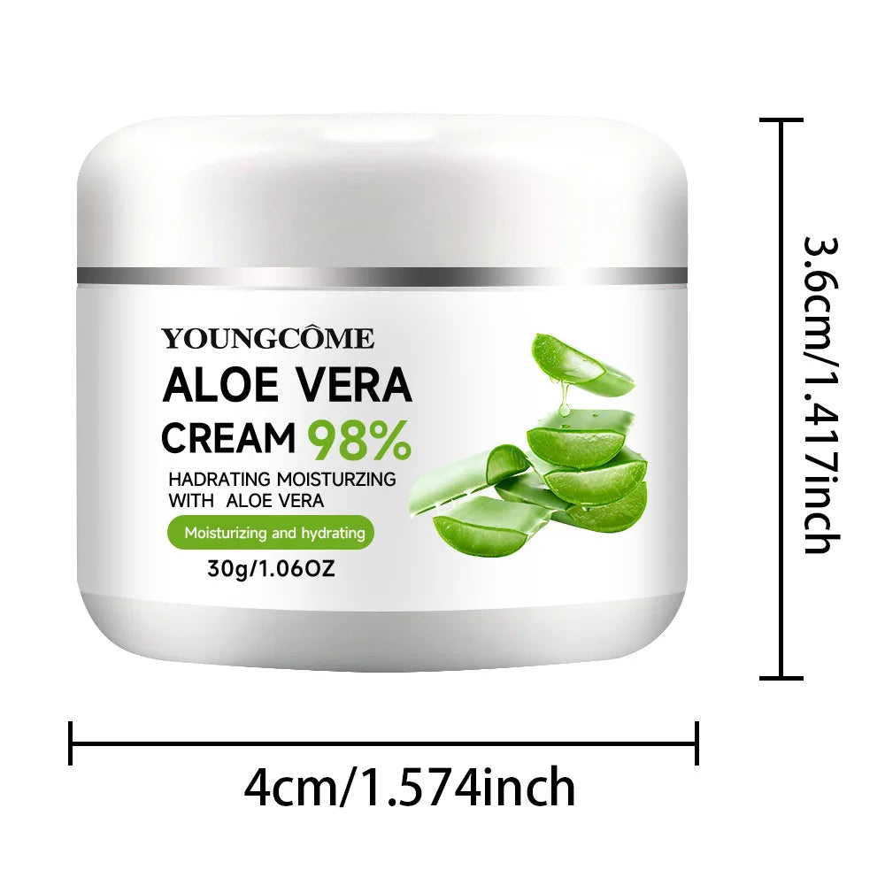 YOUNGCOME 98% Aloe Vera Face Cream – Anti-Aging Moisturiser Aloe Vera Face Cream Peaceful Pleasures Health and Wellness 30g