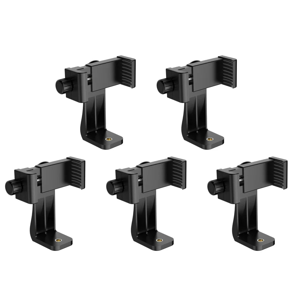 1/5PCS 360 Degree Mobile Phone Clip Compatible With All 1/4 Screw Universal Cellphone Holder Tripod Mount Desk Tripod Adapter Peaceful Pleasures Health and Wellness 5PCS
