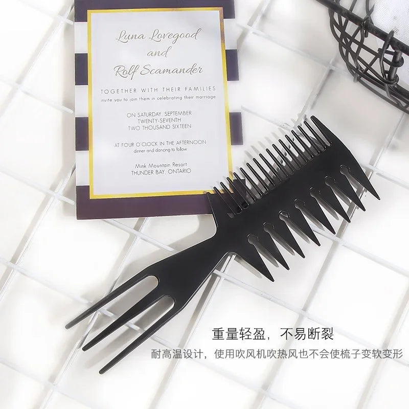 Double-Sided Big Teeth Hair Comb | Fish Bone Barber Tool