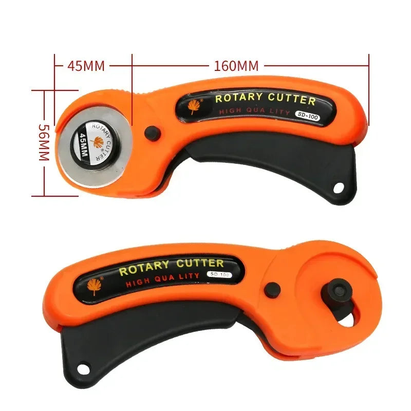 45MM Leather Craft Rotary Cutter Leather Cutting Tool Leather Craft Fabric Circular Blade Knife DIY Patchwork Sewing Quilting Peaceful Pleasures Health and Wellness