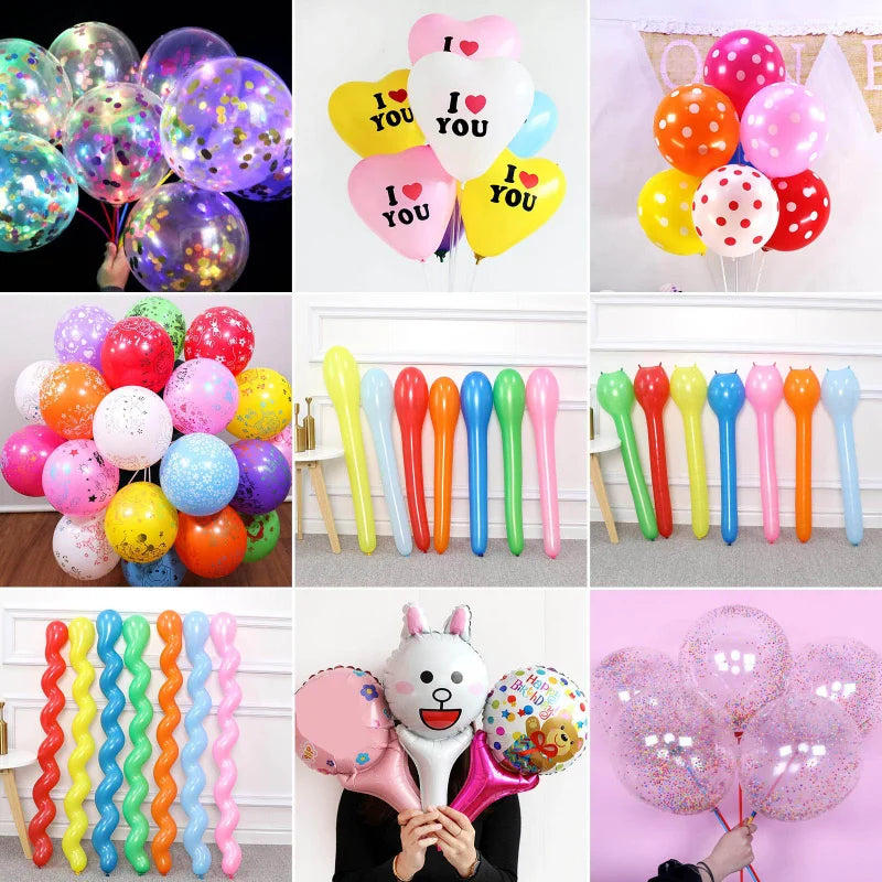 50/100 Pcs Cartoon Animal Balloons – Duck & Rabbit Party Decor