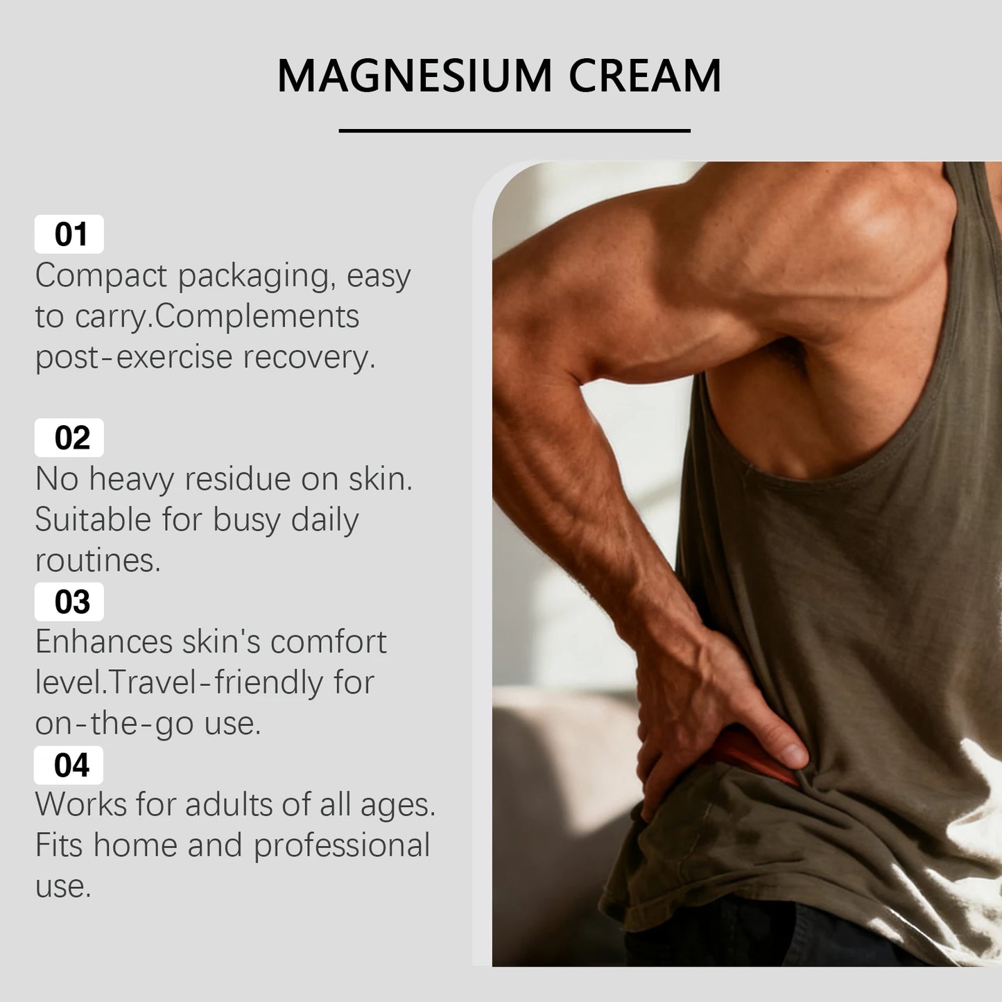 Magnesium Cream for Muscle & Nerve Relief – Body Massage Peaceful Pleasures Health and Wellness