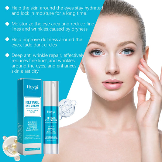 Hoygi Retinol Eye Cream 50ml – Dark Circles & Anti-Aging Retinol Eye Cream Peaceful Pleasures Health and Wellness Default Title