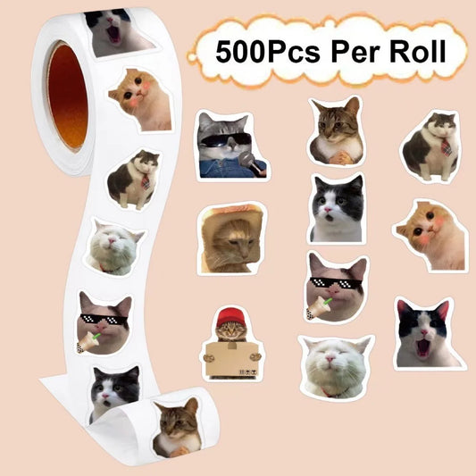 Cute Cat Graffiti Stickers Notebooks Water Bottles Luggage Phone Peaceful Pleasures Health and Wellness