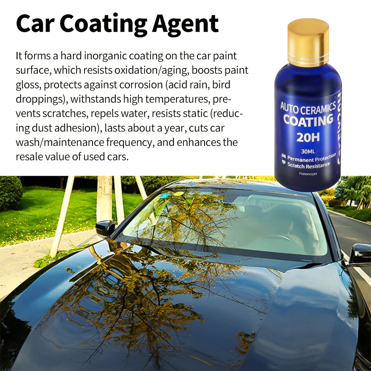 20H Car Coating Polishing Wax Anti-Scratch Paint Protection 5-year Guarantee Glossy Prolonging Paintworks Ceramic Liquid Glass Peaceful Pleasures Health and Wellness
