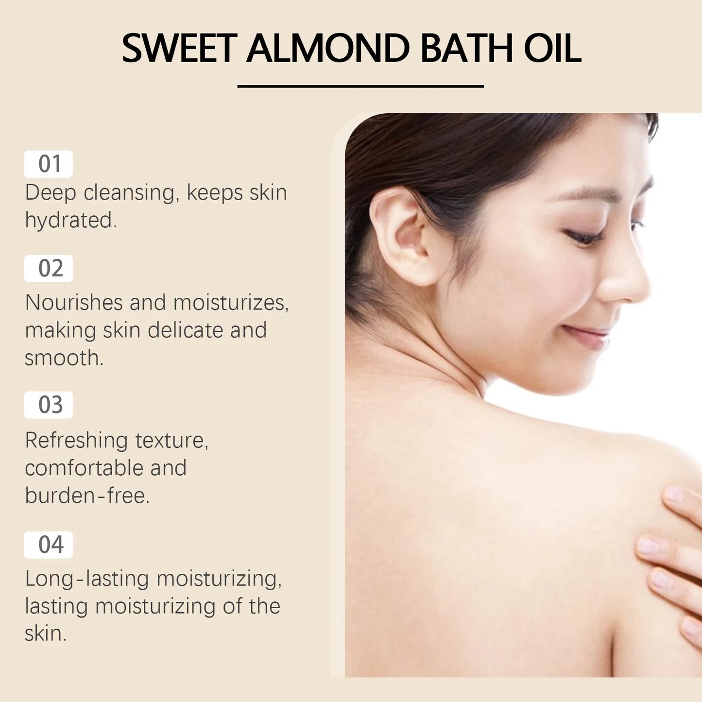 EELHOE Sweet Almond Shower Oil – Brightening Body Wash 100ml