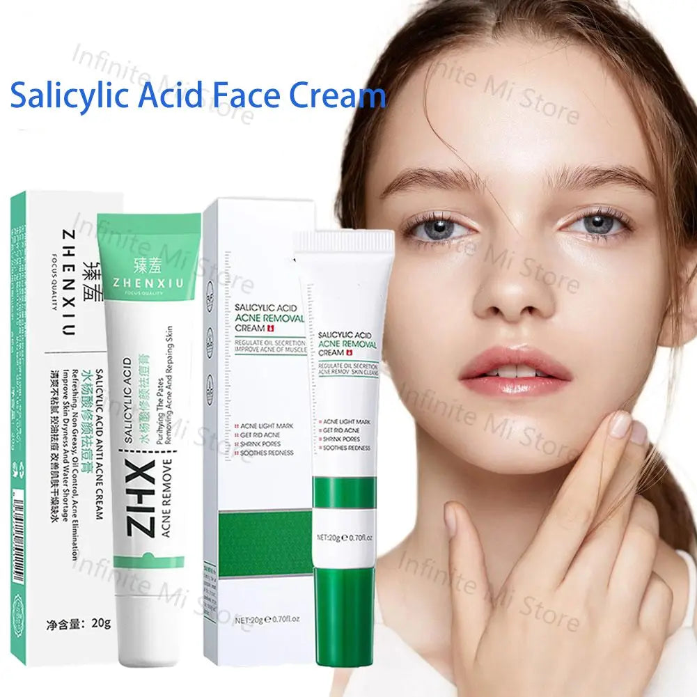 20g Salicylic Acid Shrink Pore Cream Elimination Large Pores Remove Blackehead Face Smooth Repairing Skin Care Product Peaceful Pleasures Health and Wellness