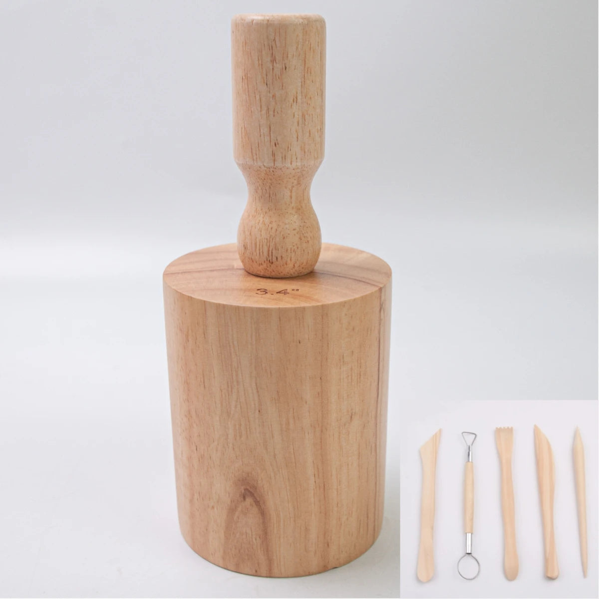 1X Cup Pottery Molds, Create Pottery Mug Vases Cup Molds, Pottery Shaping Tool, W/ 5X Wooden Clay Sculpting Tools Peaceful Pleasures Health and Wellness 3.4 inch