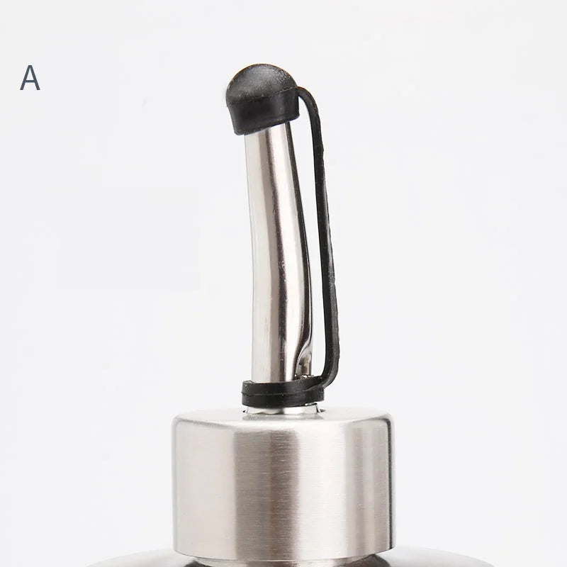 250/350/550ml Food Grade Stainless Steel Oil Storage Bottle Leakproof Seasoning Container For BBQ Kitchen Soy Sauce Vinegar Use Peaceful Pleasures Health and Wellness